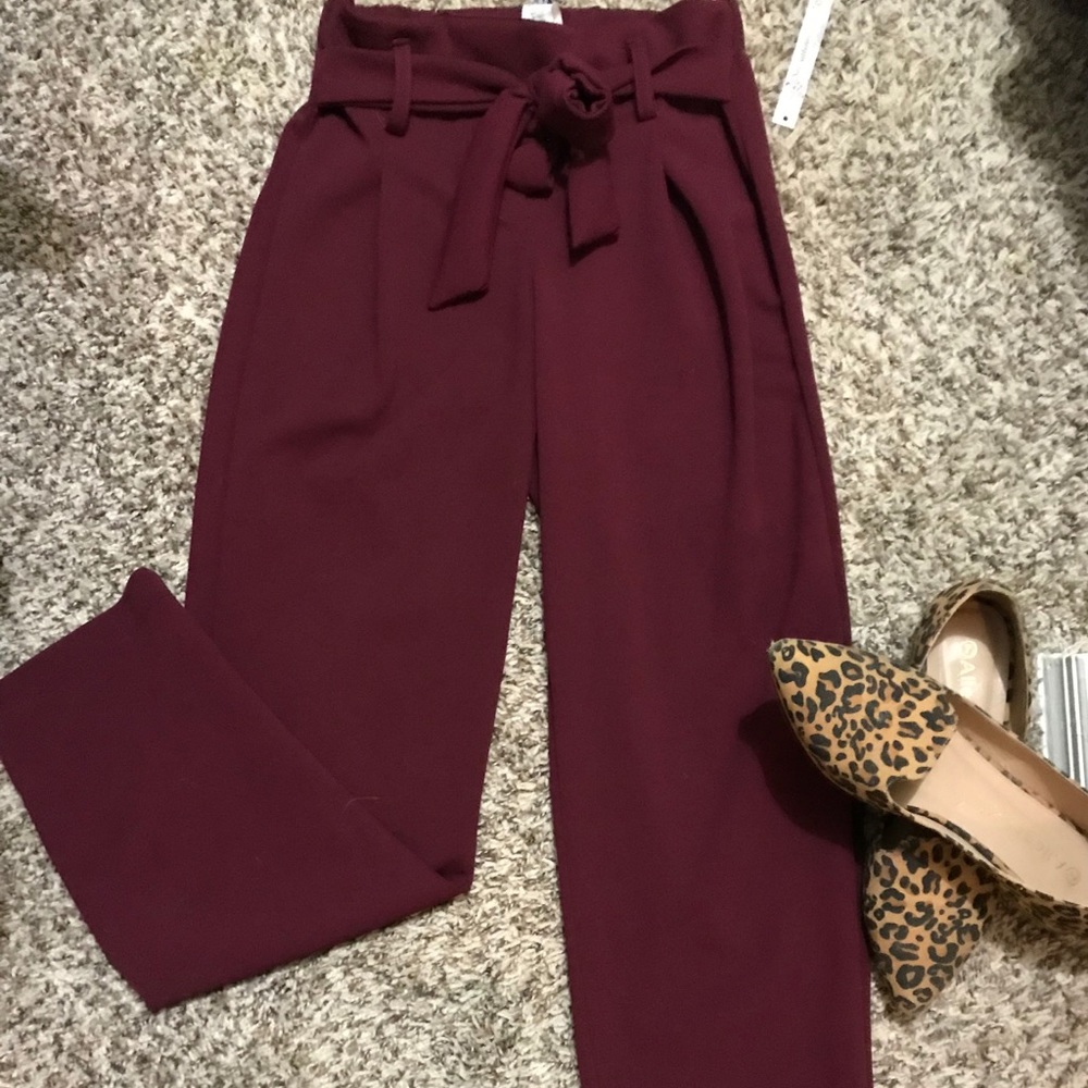 NWOT maroon slacks